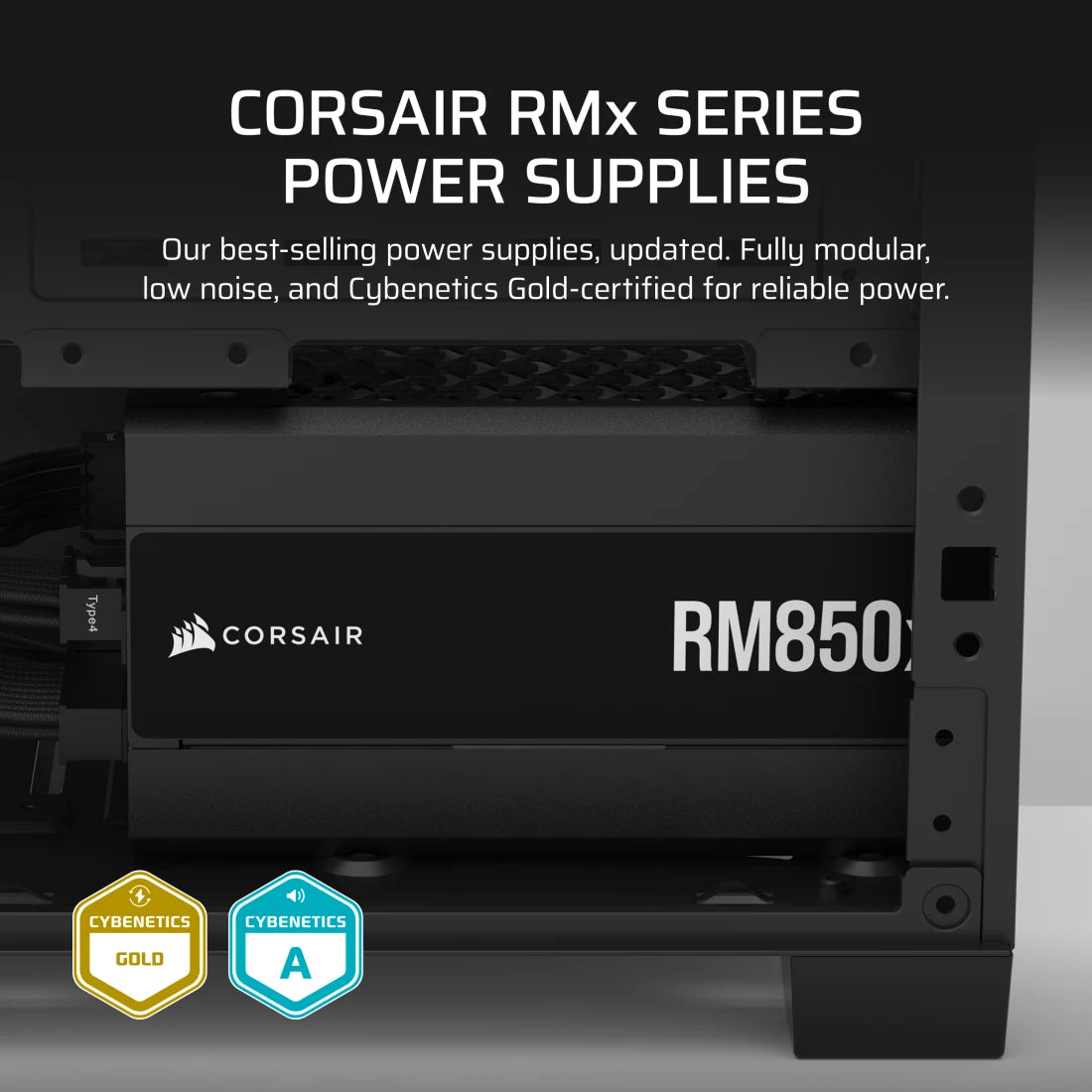 CORSAIR RM850x 850W PSU alternate view