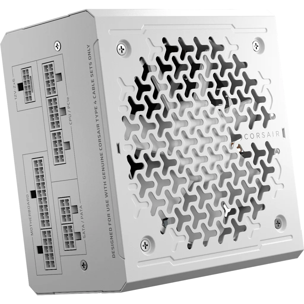 CORSAIR RME750e WHITE 750 WATT CYBENETICS GOLD FULLY MODULAR POWER SUPPLY official product image 1
