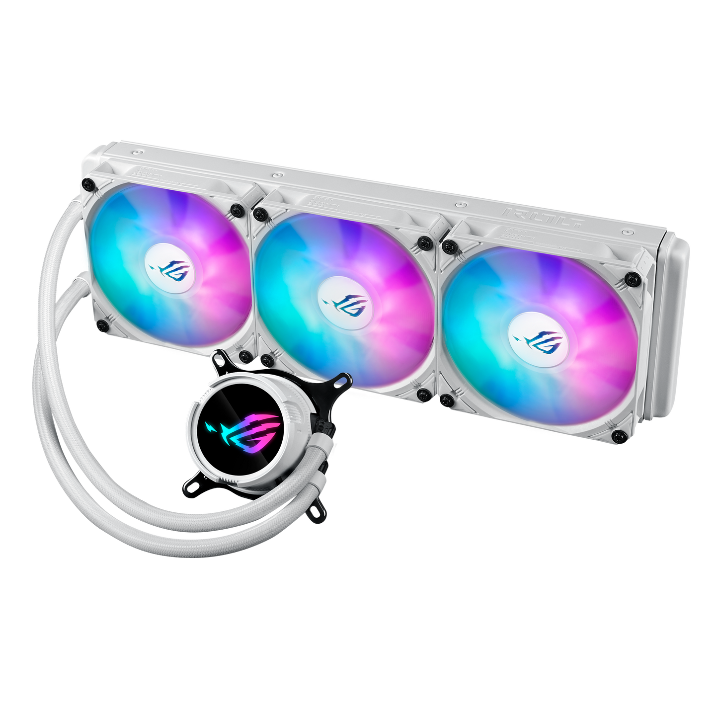 ASUS ROG Strix LC III 360 ARGB White Edition cooler alternate view