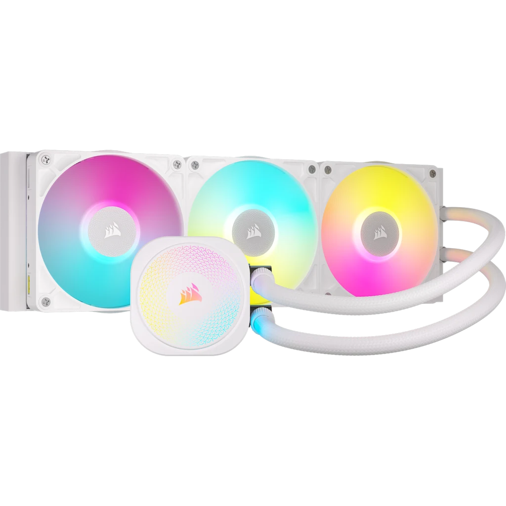 CORSAIR iCUE LINK TITAN 360 RX RGB AIO LIQUID CPU COOLER - WHITE official product image 1