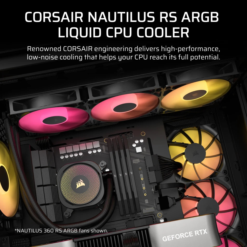 CORSAIR NAUTILUS 240 ARGB 240MM LIQUID CPU COOLER official product image 2