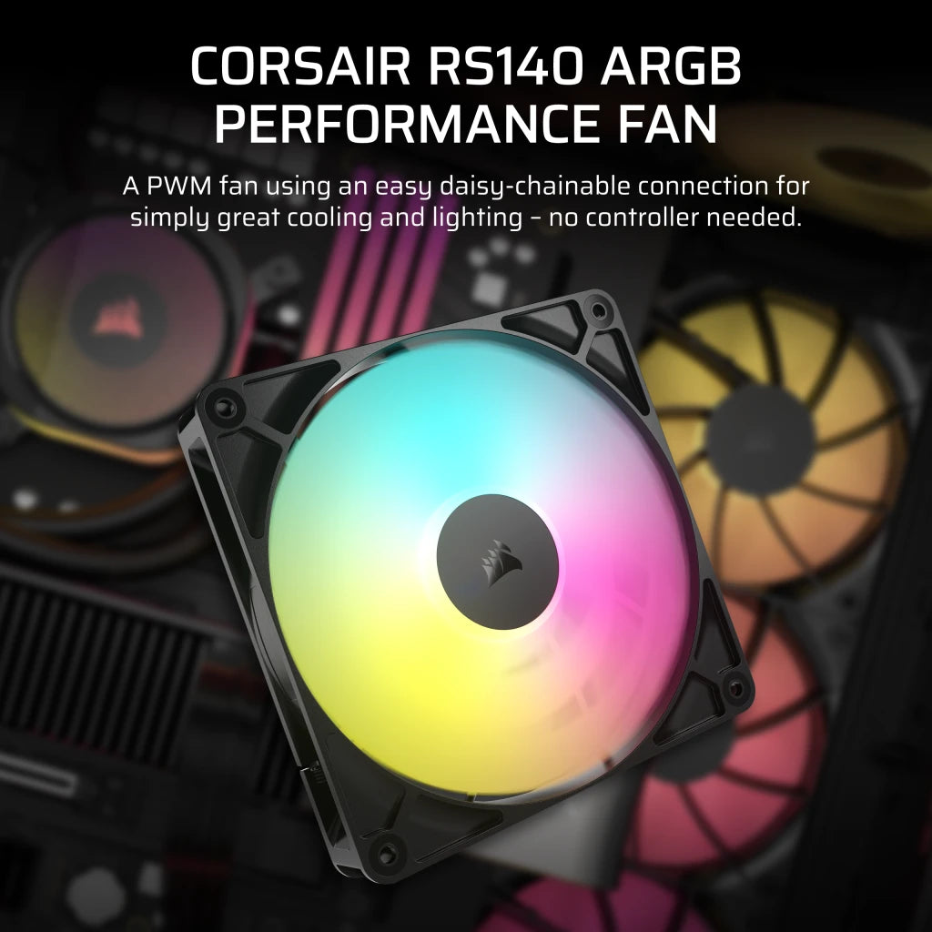 CORSAIR RS140 ARGB 140MM ARGB FAN - DUAL PACK official product image 2