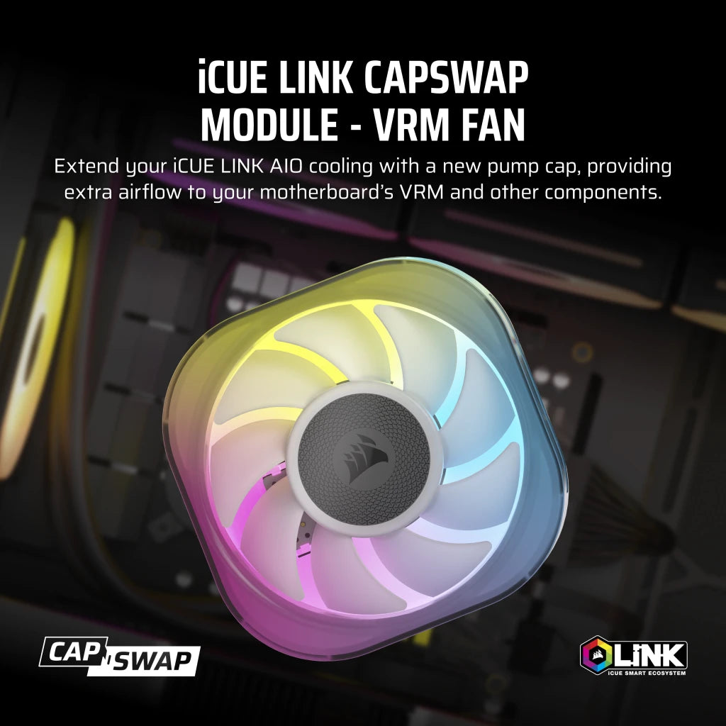 CORSAIR iCUE LINK AIO VRM FAN MODULE, BLACK official product image 2