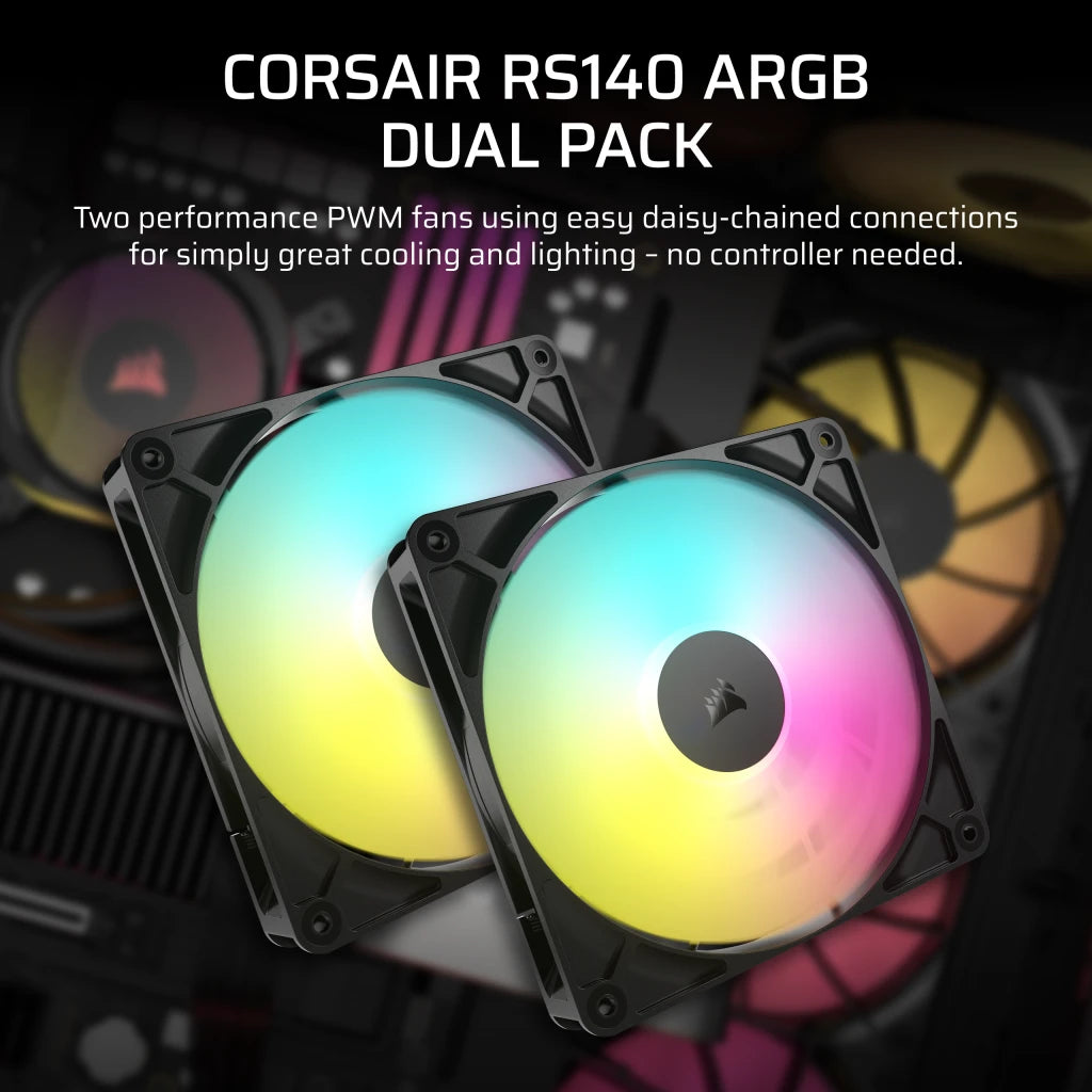 CORSAIR RS140 ARGB 140MM ARGB FAN - SINGLE PACK official product image 2