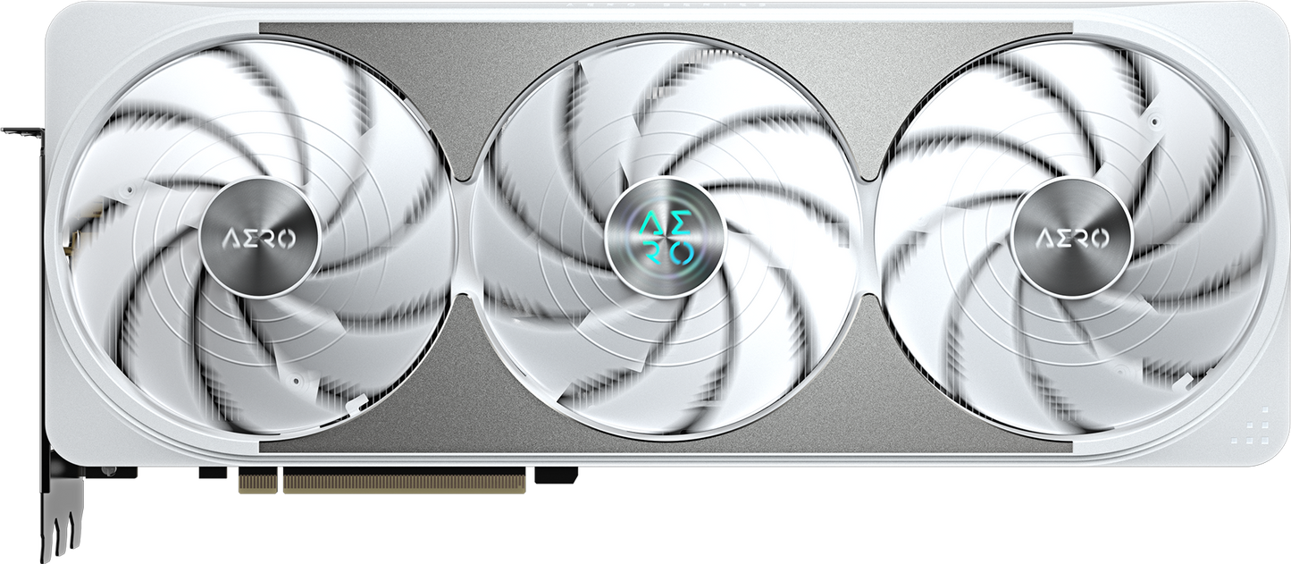 GIGABYTE GeForce RTX 5070 Ti AERO OC 16G backplate view