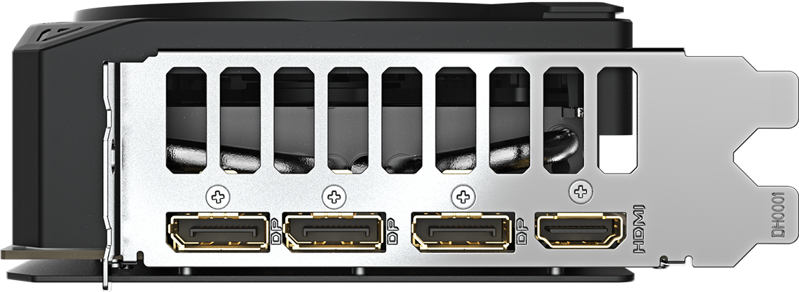 GIGABYTE GeForce RTX 5080 WINDFORCE OC SFF 16G backplate view