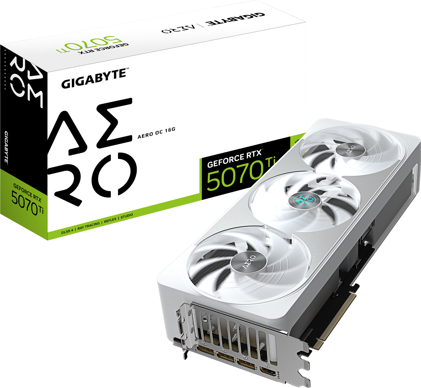 GIGABYTE GeForce RTX 5070 Ti AERO OC 16G front view