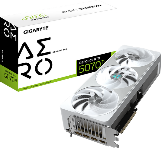 GIGABYTE GeForce RTX 5070 Ti AERO OC 16G front view