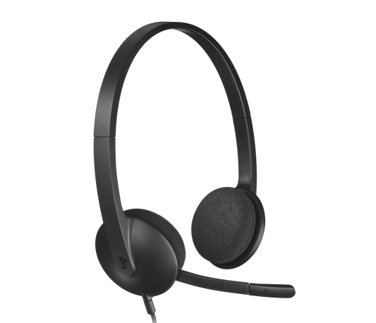 Logitech LOGITECH 981-000477 USB Headset H340 - Black official image 1