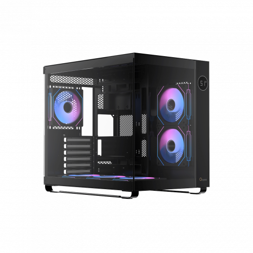 OCYPUS IOTA C70 PANORAMIC MID TOWER CASE W/ 6 ARGB FAN BLACK