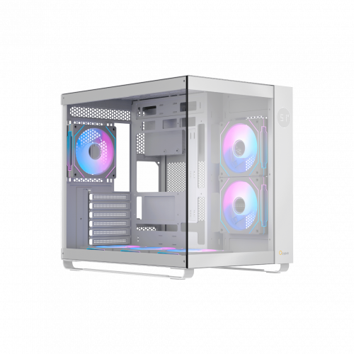 OCYPUS IOTA C70 PANORAMIC MID TOWER CASE W/ 6 ARGB FAN WHITE