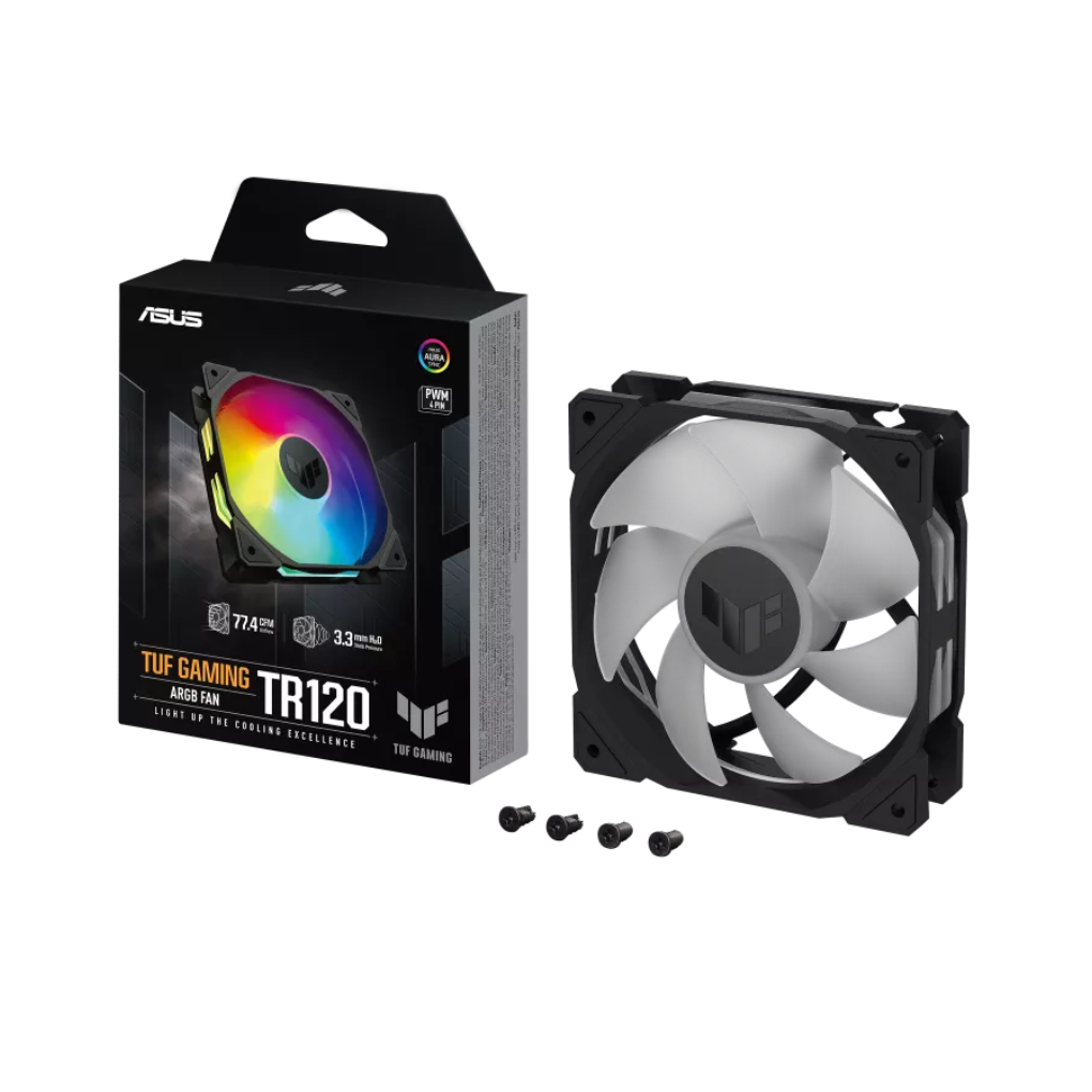 ASUS TUF GAMING TR120 ARGB CHASSIS FAN - SINGLE PACK, BLACK