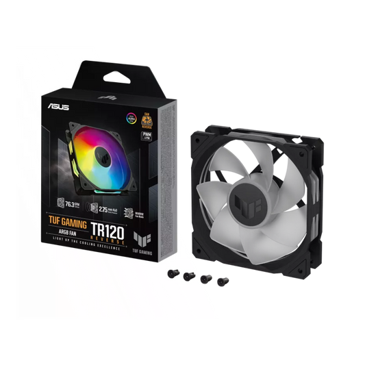 ASUS TUF GAMING TR120 ARGB REVERSE CHASSIS FAN -SINGLE PACK, BLACK