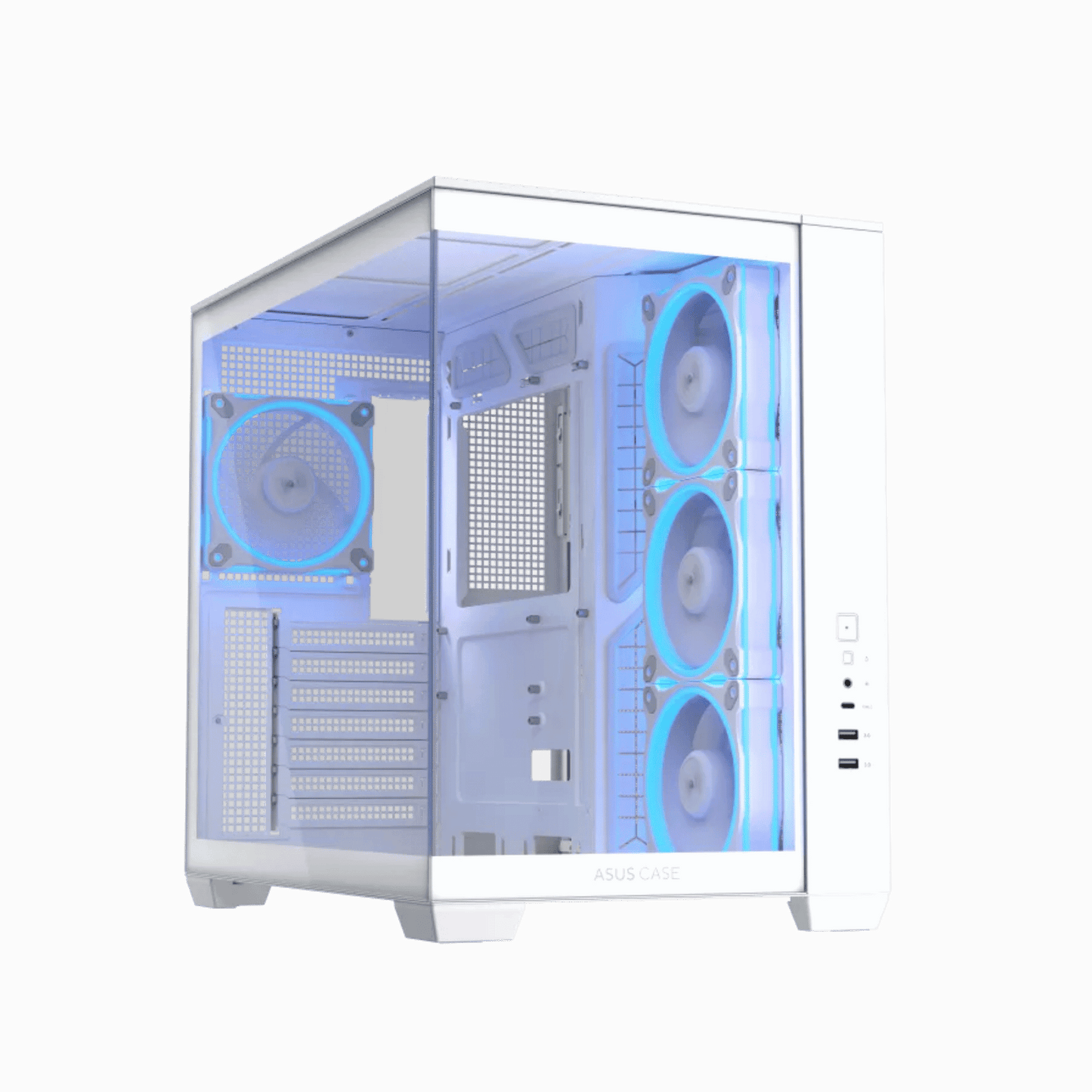 ASUS A32 PLUS ATX CASE W/ ARGB FAN - WHITE