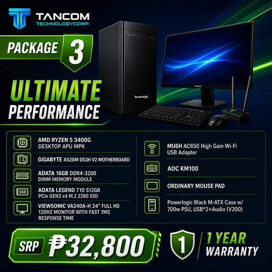 TANCOM Computer Package 3 – AMD Ryzen 5 3400G Ultimate Performance specifications and price