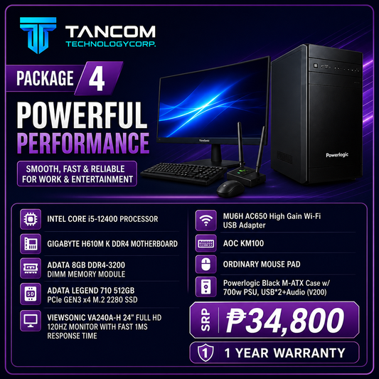 TANCOM Computer Package 4 – Intel Core i5-12400 Powerful Performance specifications and price