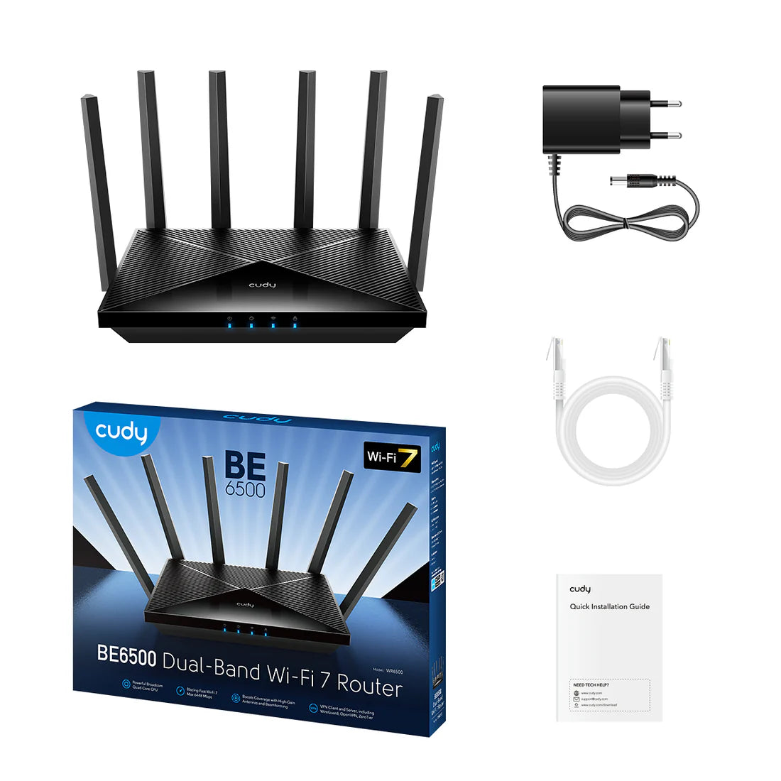 Cudy WR6500 - BE6500 Gigabit Dual Band Wi-Fi 7 Router